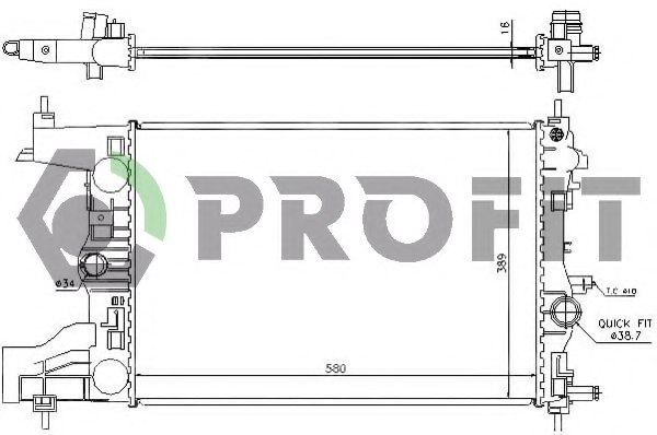 PROFIT PR 5056A1 Radiator, engine cooling